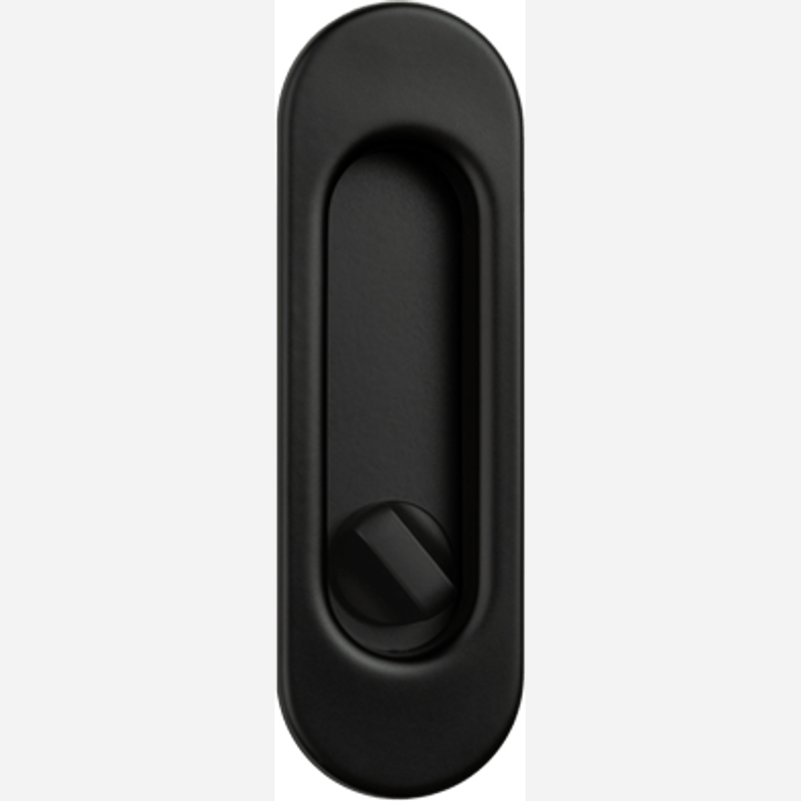 Ручка-лодочка для раздвижной двери с заверткой черный