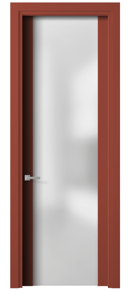 Межкомнатная дверь Планум 4114 Матовый белоснежный Сатинированное стекло Цена 69380 ₽ | Volhovec