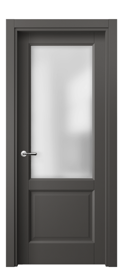 Межкомнатная дверь Galant 1422 ПЭТ графитовый Сатинированное стекло Цена 26959 ₽ | Volhovec