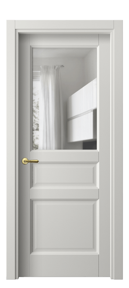 Межкомнатная дверь Galant 1432 Матовый серый Прозрачное стекло, 4 мм Цена 39359 ₽ | Volhovec