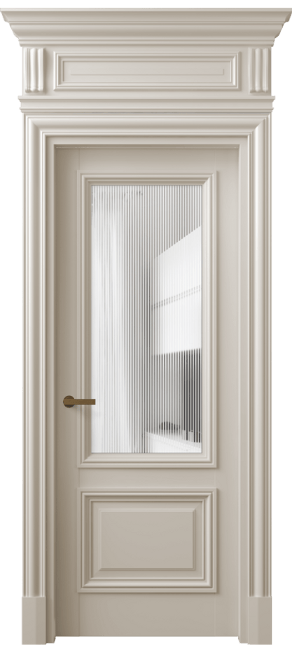 Дверь межкомнатная Антик 7302 Матовый светло-бежевый Рифлёное стекло "Дюна", триплекс КЭП + Объёмный фриз + Карниз МСБЖ Цена 166309 ₽ Наличники уже входят в базовый комплект. Фабрика дверей Волховец 8 (800) 551 43 19 Межкомнатная дверь Антик 7302 Матовый светло-бежевый Рифлёное стекло "Дюна", триплекс Цена 166309 ₽ | Volhovec
