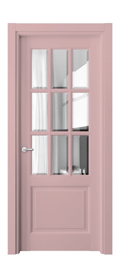 Межкомнатная дверь Toscana Grigliato 6312 Бук белоснежный Прозрачное стекло с фацетом, 6 мм Цена 115999 ₽ | Volhovec