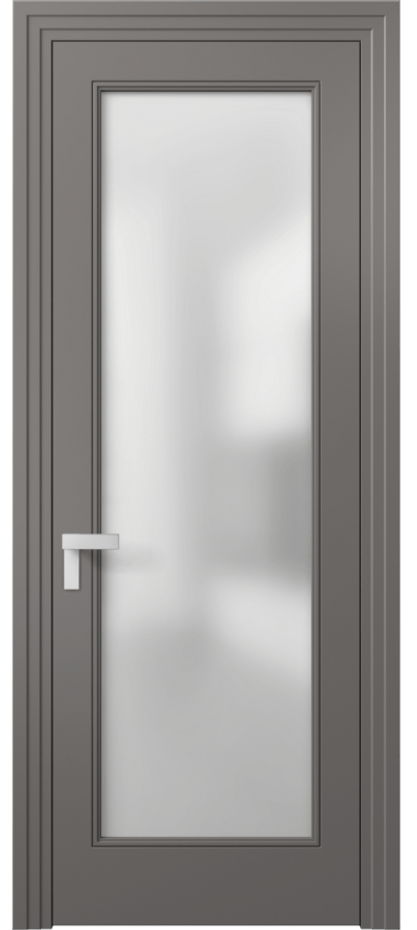 Межкомнатная дверь Rocca 8300 Матовый классический серый Сатинированное стекло Цена 71319 ₽ | Volhovec
