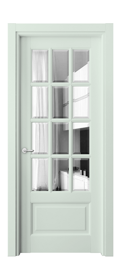 Межкомнатная дверь Toscana Grigliato 6313 Бук белоснежный Двустороннее зеркало с фацетом, триплекс Цена 146999 ₽ | Volhovec