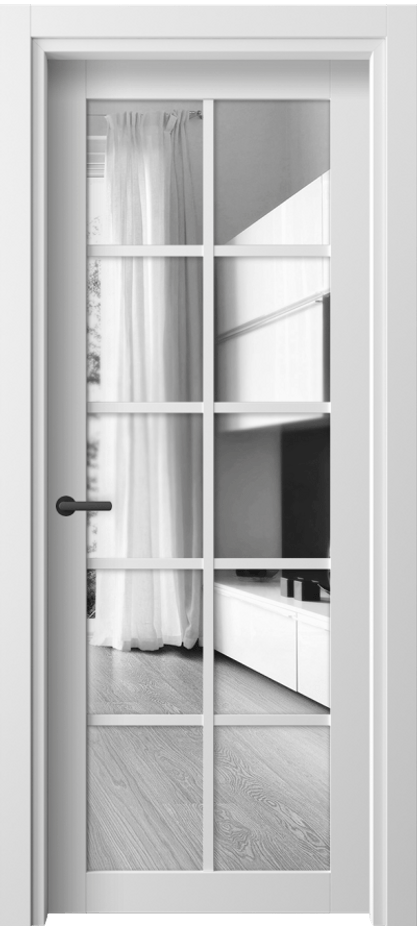 Межкомнатная дверь Neo 2106 Белый шёлк Двустороннее зеркало, триплекс, 6 мм Цена 2000 AZE | Volhovec