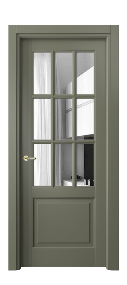 Межкомнатная дверь Toscana Grigliato 6312 Бук оливковый тёмный Двустороннее зеркало, триплекс, 6 мм Цена 88479 ₽ | Volhovec