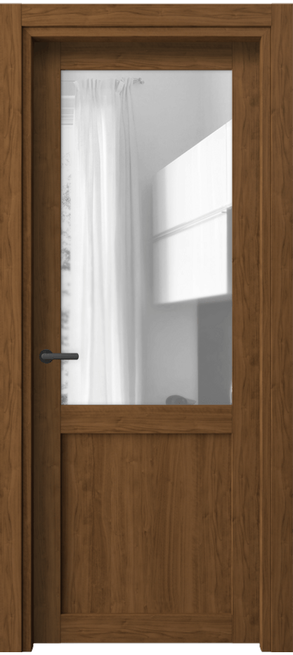 Межкомнатная дверь Neo 2122 Лесной орех Прозрачное стекло, триплекс, 6 мм Цена 24719 ₽ | Volhovec