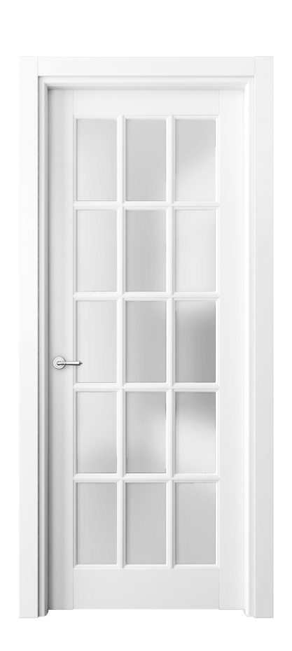 Межкомнатная дверь Toscana Grigliato 6311 Бук белоснежный Сатинированное стекло Цена 114199 ₽ | Volhovec