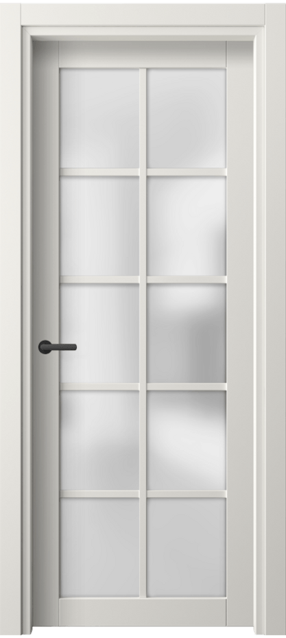 Межкомнатная дверь Neo 2106 ПЭТ белоснежный Сатинированное стекло Цена 28639 ₽ | Volhovec