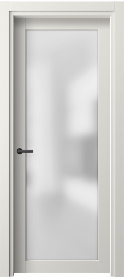 Межкомнатная дверь Нео 2102 ПЭТ белоснежный Сатинированное стекло Цена 29310 ₽ | Volhovec