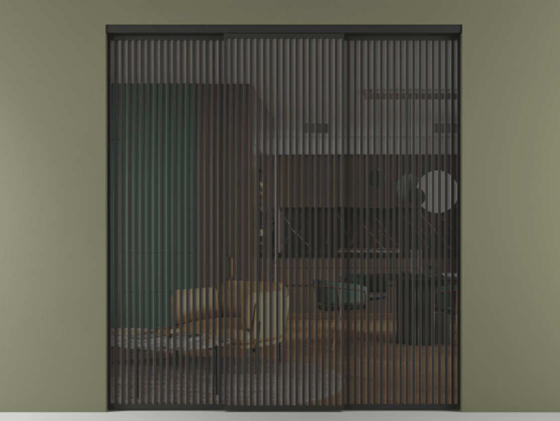 Перегородка Formato внутри проёма 3 створки АЛПР 040.06 Алюминий Черный Прозрачное серое стекло, триплекс. Скрытый короб ЧЕР Цена 561500 ₽ 1. Полотно 3 шт. (800/2100 мм)
2. Комплект установки раздвижной системы
3. Базовый комплект фурнитуры
4.Ручка RONDO. Фабрика дверей Волховец 8 (800) 551 43 19 Перегородка Formato внутри проёма 3 створки АЛПР 040.06 Алюминий Черный Прозрачное серое стекло, триплекс Цена 561500 ₽ | Volhovec