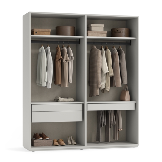 Мебель Гардеробные Module. Цвет ПЭТ белоснежный. Материал ПЭТ. Коллекция Идея 1. Картинка.