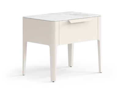 Мебель Тумба прикроватная Piega 1 ящик. Цвет Матовый облачно-серый. Материал Гладкая эмаль. Коллекция Тумба прикроватная Piega 1 ящик. Картинка.