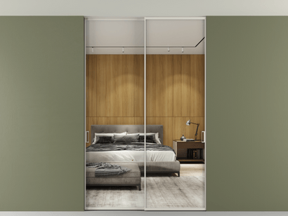 Алюминевая перегородка АЛПР 040.01_АОС_Зеркало триплекс_new. Цвет Алюминий облачно-серый. Материал Алюминий в эмали. Коллекция Перегородка Formato внутри проёма двустворчатая со скрытым креплением в потолок. Фото. Алюминевая перегородка АЛПР 040.01_АОС_Зеркало триплекс_new. Цвет Алюминий облачно-серый. Материал Алюминий в эмали. Коллекция Перегородка Formato внутри проёма двустворчатая со скрытым креплением в потолок. Картинка.