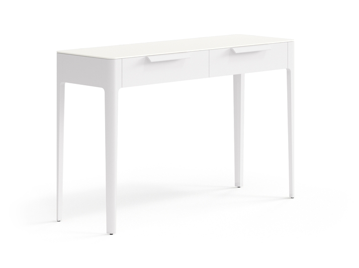 Мебель Консоль Piega 2 ящика. Цвет Матовый пудровый белый. Материал Гладкая эмаль. Коллекция Консоль Piega 2 ящика. Фото. Мебель Консоль Piega 2 ящика. Цвет Матовый пудровый белый. Материал Гладкая эмаль. Коллекция Консоль Piega 2 ящика. Картинка.