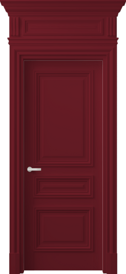 Дверь межкомнатная 7305 Пурпурно-красный RAL 3004. Цвет RAL. Материал Массив бука эмаль. Коллекция Antique. Картинка.