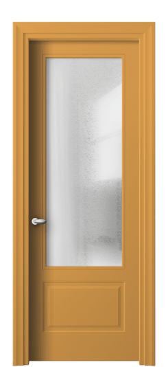 Дверь межкомнатная 8542 Пастельно-жёлтый RAL 1034 ЛЕД. Цвет RAL Пастельно-жёлтый RAL 1034. Материал Гладкая эмаль. Коллекция Esse. Картинка.