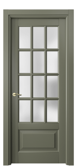Дверь межкомнатная 0728 БОТ САТ. Цвет Бук оливковый тёмный. Материал Массив бука эмаль. Коллекция Lignum. Картинка.