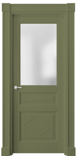 Дверь межкомнатная 6344 Тростниково-зелёный RAL 6013. Цвет RAL. Материал Массив бука эмаль. Коллекция Toscana Rombo. Картинка.
