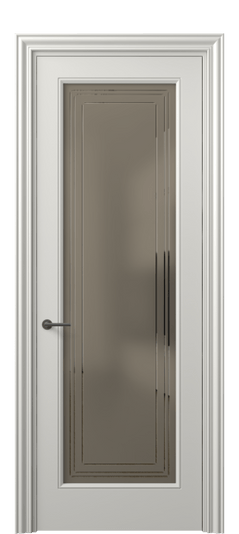 Межкомнатная дверь 8400 МСР Бронзовое сатинированное стекло с гравировкой Маскот. Цвет Матовый серый. Материал Гладкая эмаль. Коллекция Mascot. Фото. Дверь межкомнатная 8400 МСР Бронзовое сатинированное стекло с гравировкой Маскот. Цвет Матовый серый. Материал Гладкая эмаль. Коллекция Mascot. Картинка.