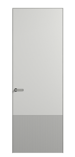Дверь межкомнатная АКУ 8202 МССР. Цвет Матовый светло-серый. Материал Гладкая эмаль. Коллекция Velvet. Картинка.