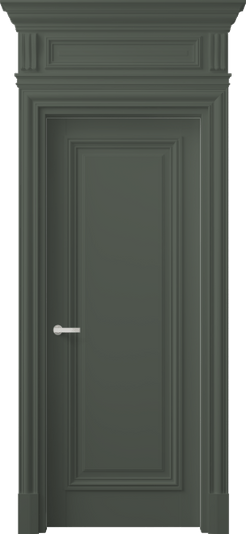 Дверь межкомнатная 7301 Зелёно-серый RAL 7009. Цвет RAL. Материал Массив бука эмаль. Коллекция Antique. Картинка.