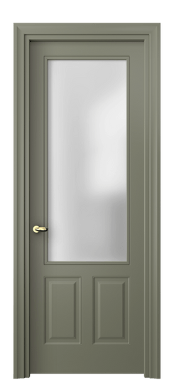 Дверь межкомнатная 8522 МОТ САТ. Цвет Матовый оливковый тёмный. Материал Гладкая эмаль. Коллекция Esse. Картинка.