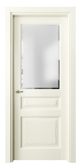 Дверь межкомнатная 6324 МБМ САТ-Ф. Цвет Бук молочно-белый. Материал Массив бука эмаль. Коллекция Toscana Elegante. Картинка.