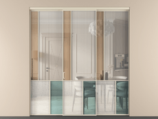 Перегородка Mosaic внутри проёма 3 створки