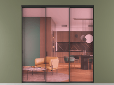 Перегородка Formato внутри проёма трёхстворчатая