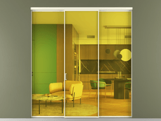 Перегородка Formato внутри проёма 3 створки