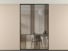 Перегородка Mosaic внутри проёма скрытое крепление в потолок 2 створки