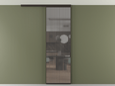 Перегородка Формато вдоль стены на потолок 1 створка