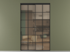 Перегородка Формато внутри проёма 2 створки