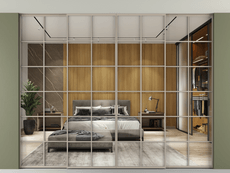 Перегородка Формато внутри проёма скрытое крепление в потолок 4 створки