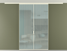 Перегородка Формато вдоль стены на потолок 2 створки