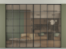 Перегородка Формато внутри проёма скрытое крепление в потолок 4 створки