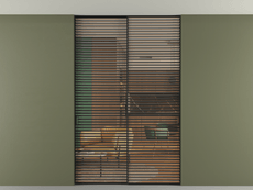 Перегородка Formato внутри проёма скрытое крепление в потолок 2 створки