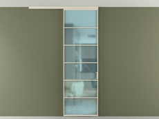 Перегородка Формато вдоль стены на потолок 1 створка