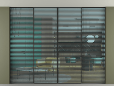 Перегородка Formato внутри проёма скрытое крепление в потолок 4 створки