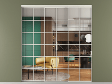 Перегородка Формато внутри проёма 3 створки с синхронным механизмом