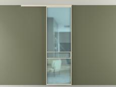 Перегородка Formato вдоль стены на потолок 1 створка