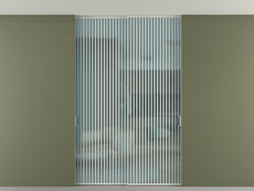 Перегородка Формато внутри проёма скрытое крепление в потолок 2 створки