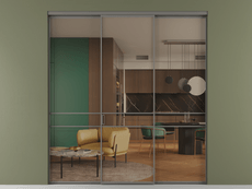 Перегородка Формато внутри проёма 3 створки