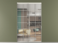 Перегородка Formato внутри проёма 2 створки