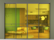 Перегородка Формато внутри проёма 4 створки