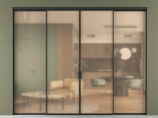 Перегородка Формато внутри проёма 4 створки